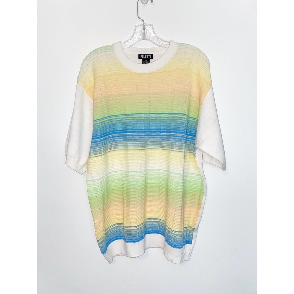 Vintage Peletti Short Sleeved Top Sweater Men’s  Size XL